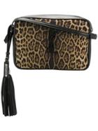Saint Laurent Camera Leopard Print Bag - Black