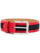 Moreschi Contrast Trim Belt - Red
