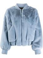 Chiara Ferragni Faux Fur Wink Jacket - Blue