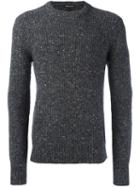 Michael Michael Kors Crew Neck Jumper, Men's, Size: Large, Grey, Nylon/viscose/wool