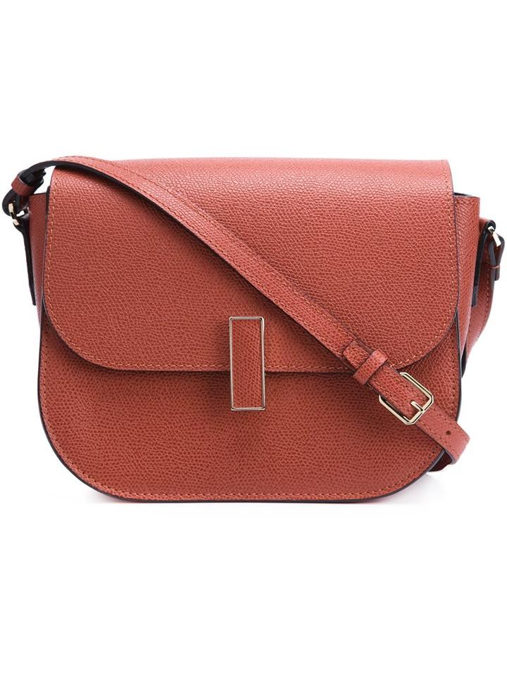 Valextra Flap Cross Body Bag, Women's, Brown