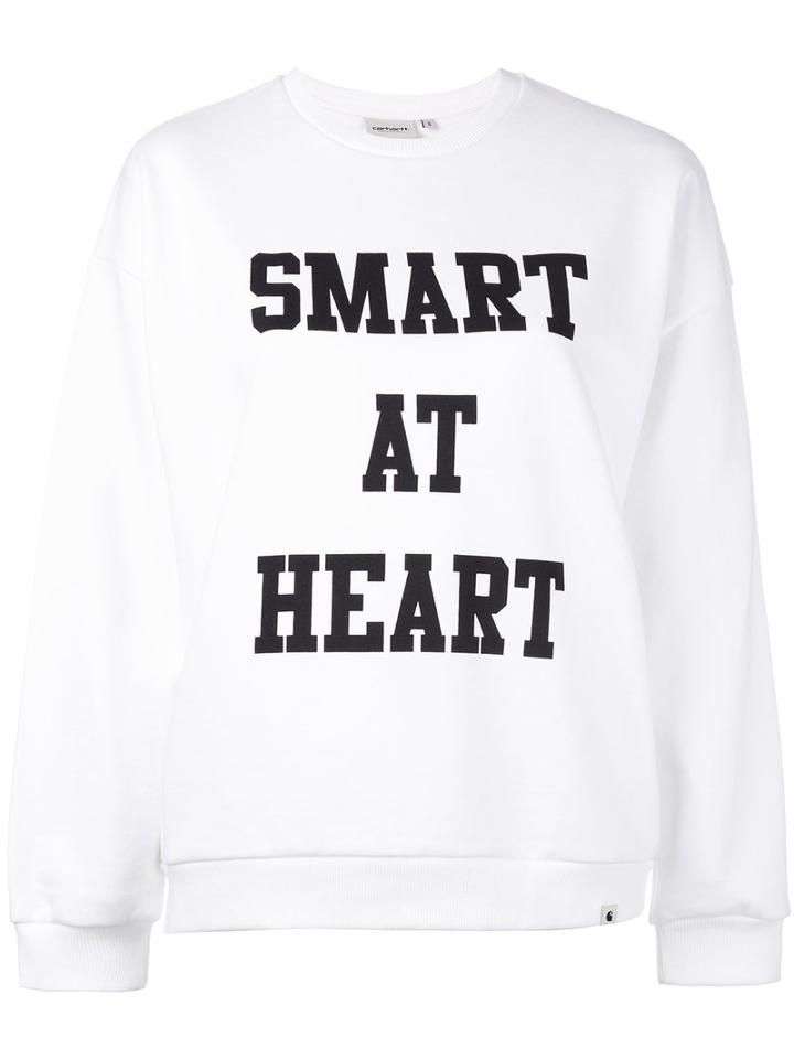 Carhartt - Eason Slogan Sweatshirt - Women - Cotton/polyester - Xs, White, Cotton/polyester