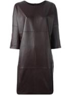 Closed Leather Dress, Women's, Size: Large, Brown, Lamb Skin