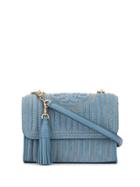 Tory Burch Studed Quilted Shoulder Bag - Blue