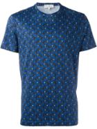 Salvatore Ferragamo Bike Print T-shirt, Men's, Size: Xl, Blue, Cotton