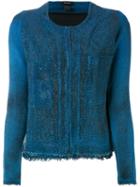 Avant Toi - Embellished Jacket - Women - Cotton/linen/flax/polyamide - L, Blue, Cotton/linen/flax/polyamide