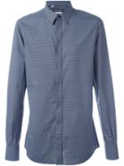 Dolce & Gabbana Printed Shirt, Men's, Size: 40, Blue, Cotton