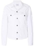 Forte Couture Distressed Denim Jacket - White
