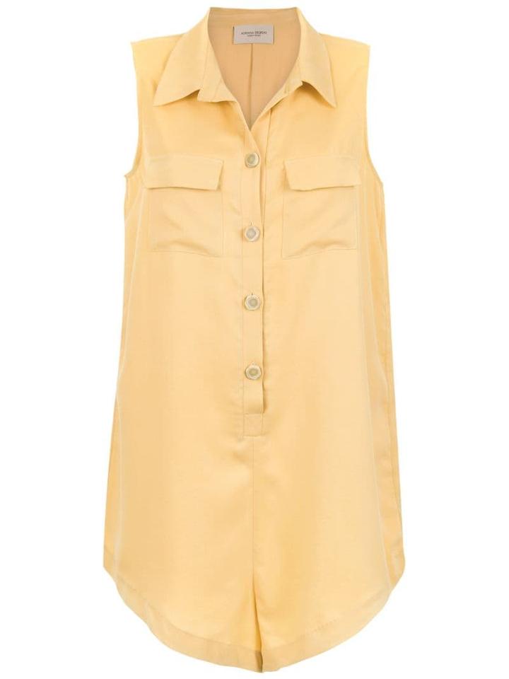 Adriana Degreas Buttoned Playsuit - Yellow