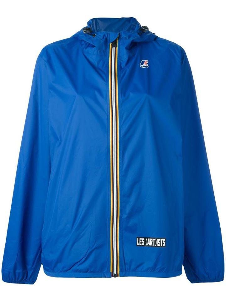 K-way X Les Artist Zip Up Jacket, Women's, Size: Xl, Blue, Polyamide