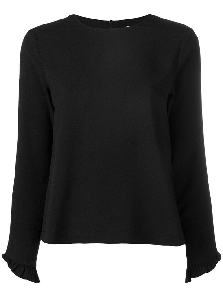 Ganni 3/4 Sleeve Blouse - Black