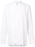 Paul Smith Mandarin Neck Shirt, Men's, Size: Xl, White, Linen/flax