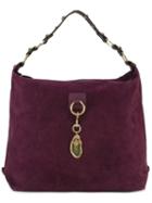 Lanvin 'marguerite' Tote Bag, Women's, Pink/purple, Calf Suede/polyester/cotton