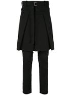 Sacai Belted Apron Trousers - Black