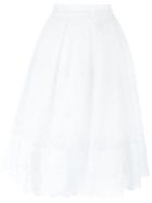 Philosophy Di Lorenzo Serafini Lace Midi Skirt, Women's, Size: 42, White, Cotton/other Fibers