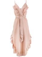 Iro Ruffled Trim Midi Dress - Neutrals