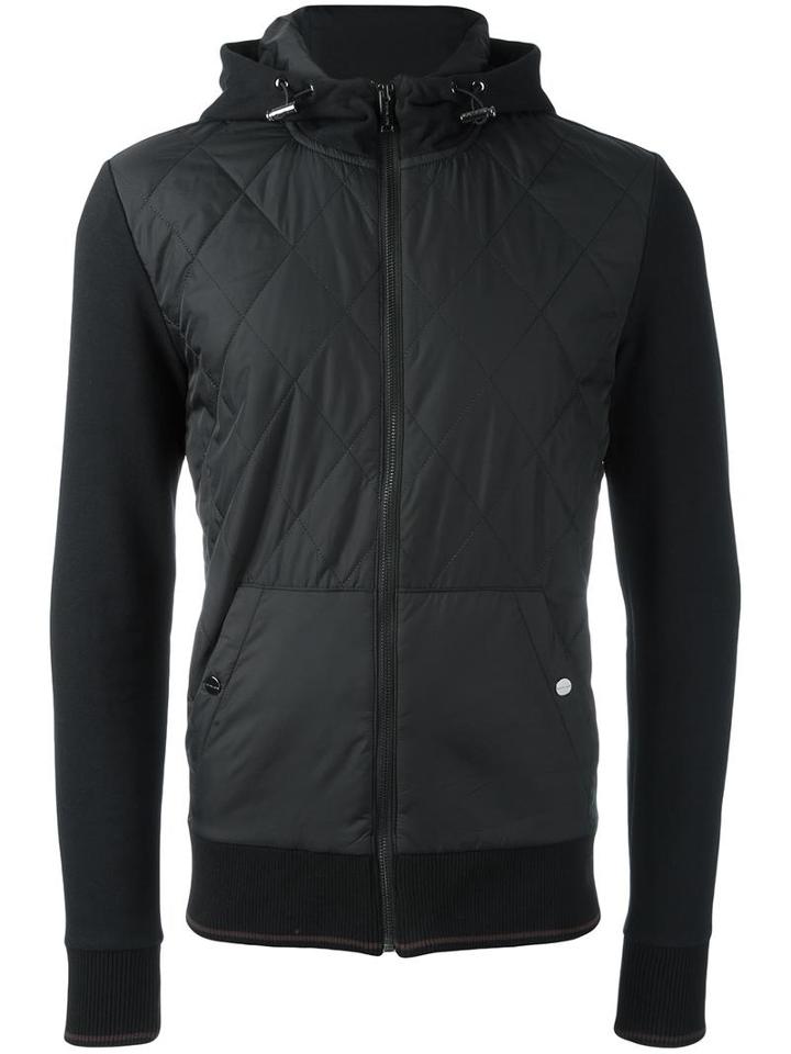 Michael Kors Zipped Hooded Jacket, Men's, Size: Large, Black, Cotton/polyester/nylon