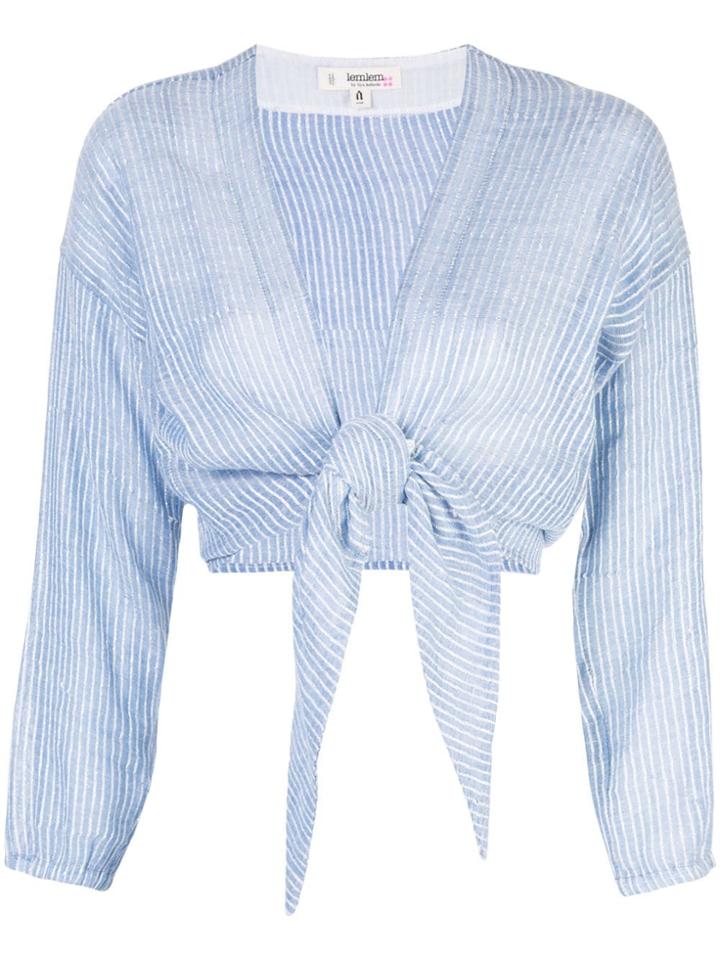 Lemlem Zinab Cropped Top - Blue