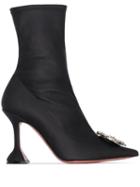 Amina Muaddi Begum Embellished Detail Boots - Black