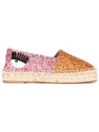 Chiara Ferragni Natalie Glitter Espadrilles, Women's, Size: 38, Yellow/orange, Leather/pvc