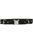 Mackintosh Alyx Black Bonded Cotton Double Trench Belt