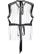 Christopher Kane Crystal Fringe Top - Black