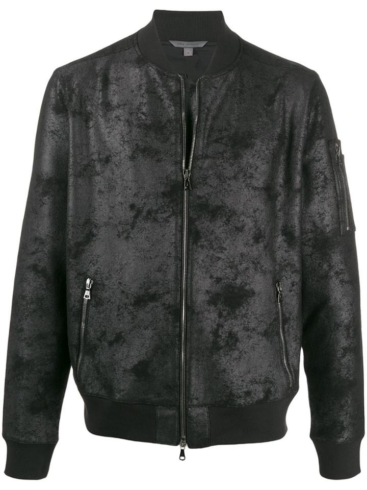 John Varvatos Coated Bomber Jacket - Black