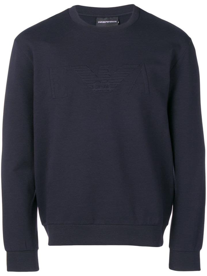 Emporio Armani Classic Brand Sweater - Blue