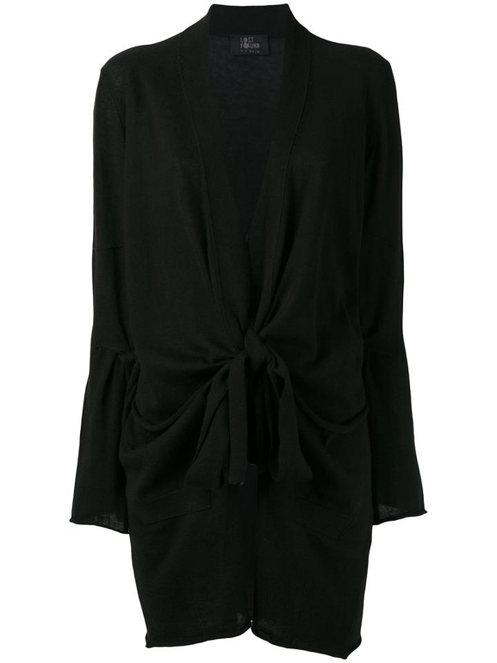 Lost & Found Ria Dunn - Tie-waist Cardigan - Women - Cotton - S, Black, Cotton