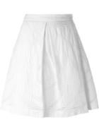 P.a.r.o.s.h. Textured Full Skirt, Women's, Size: Medium, White, Cotton/polyamide