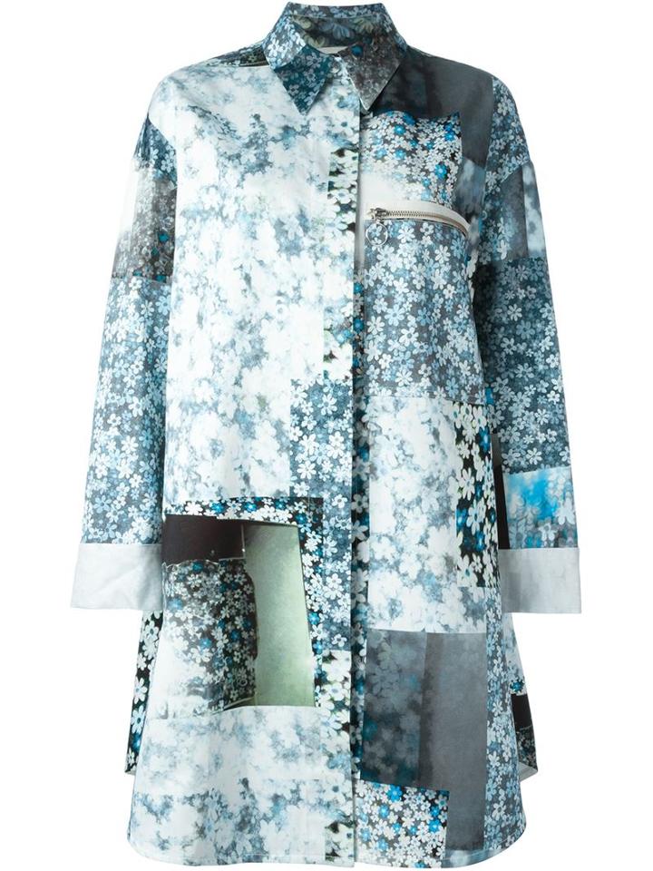 Mm6 Maison Margiela Patchwork Floral Print Coat