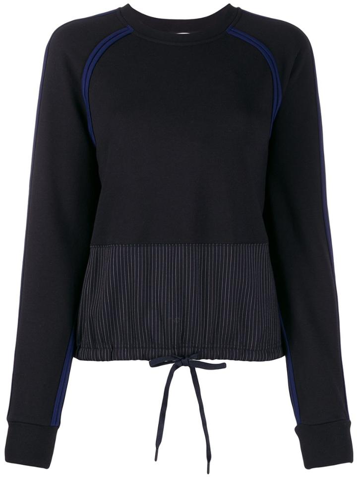 Sportmax Striped Panel Sweatshirt - Black