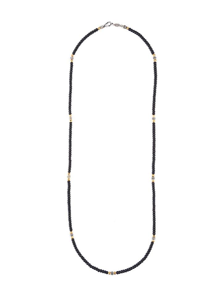Beaded Necklace, Men's, Black, Roman Paul