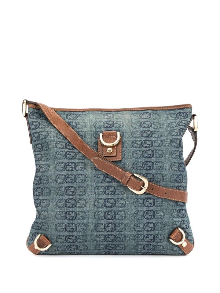 Gucci Pre-owned Gg Monogram Cross Body Bag - Blue
