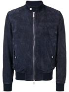 Eleventy Leather Jacket - Blue