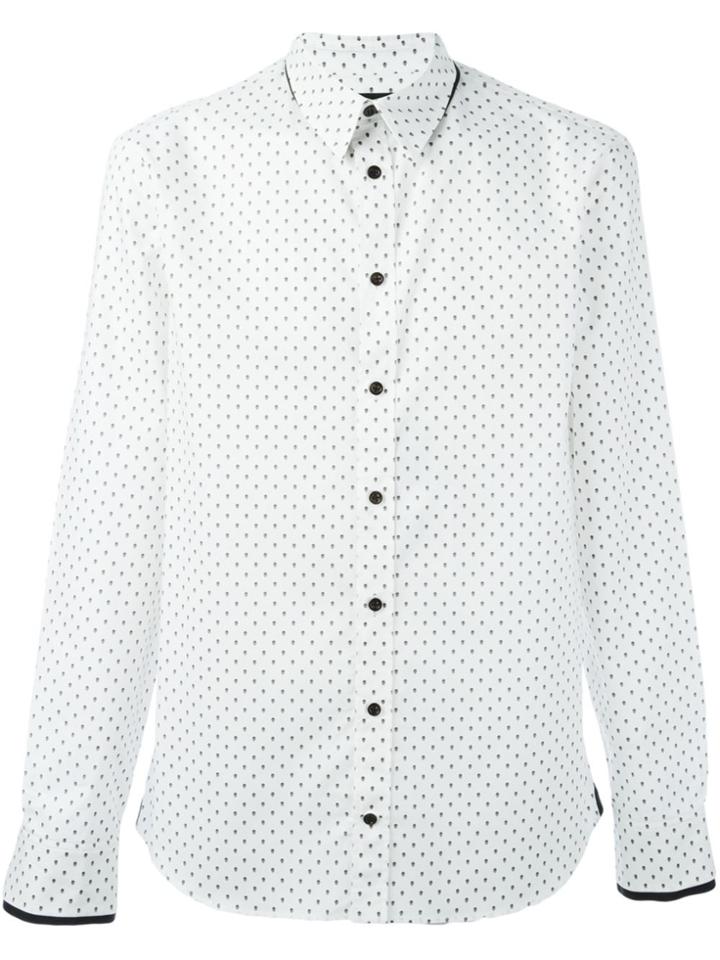 Alexander Mcqueen Mini Skull Print Shirt - White