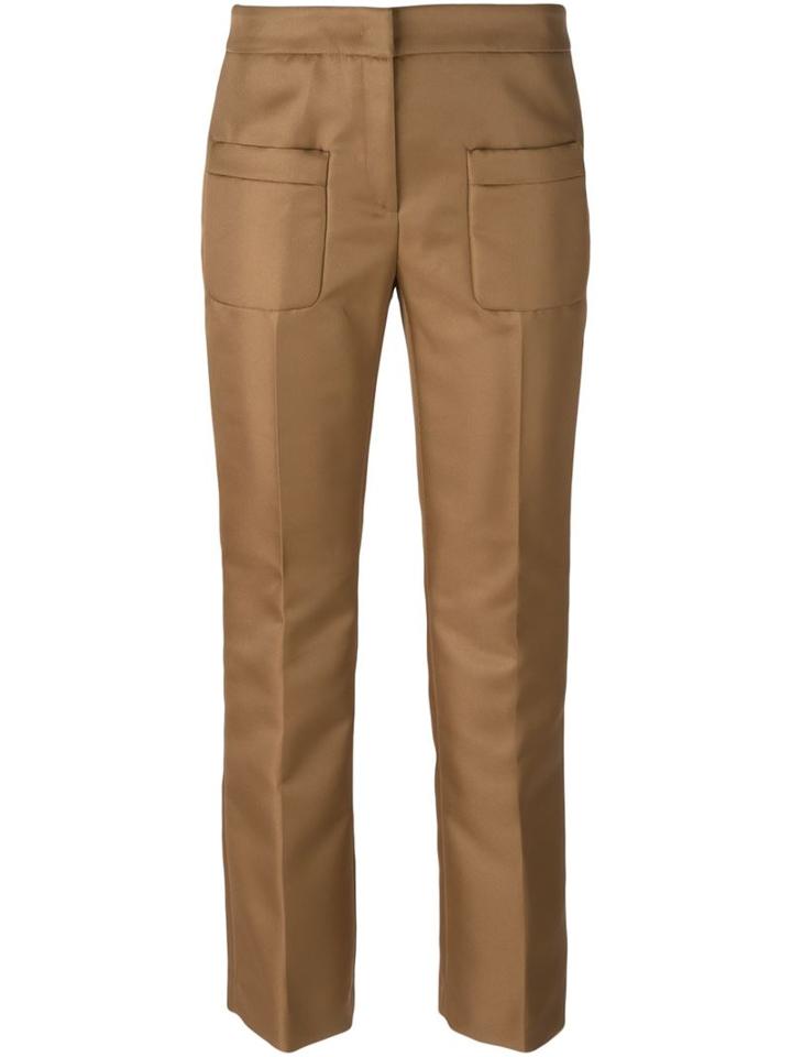 No21 Cropped Trousers, Women's, Size: 40, Nude/neutrals, Polyester
