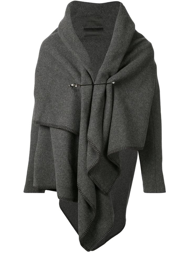 Fumito Ganryu Scarf-style Cardigan - Grey