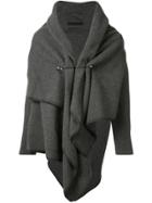 Fumito Ganryu Scarf-style Cardigan - Grey