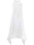 Costarellos Macrama Embroidered Dress - White