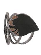 Camila Klein Bracelete Folha Grafite Escaravello - Metallic