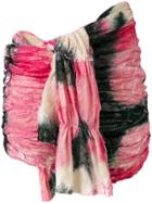 Tao Comme Des Garçons Vintage Gathered Lace Shorts - Pink & Purple