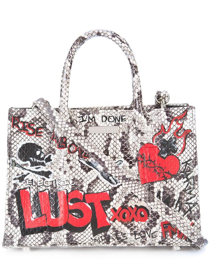 Elisabeth Weinstock Belgravia Tote, Women's, Red, Snake Skin