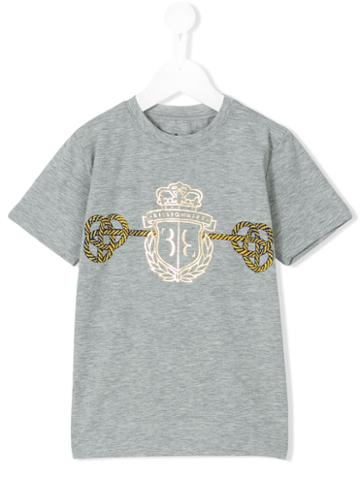 Billionaire Kids - Logo Print T-shirt - Kids - Cotton/spandex/elastane - 12 Yrs, Grey
