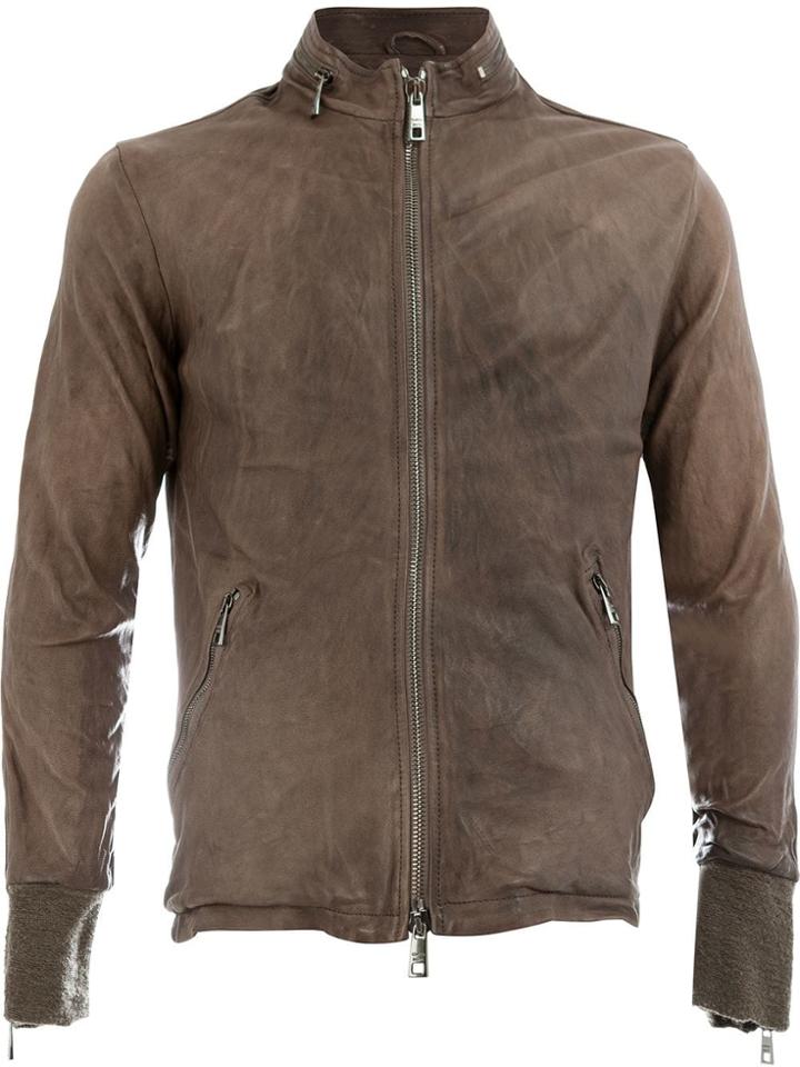 Giorgio Brato Zip Fitted Jacket - Brown