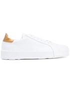 Jil Sander Contrast Heel Sneakers - White