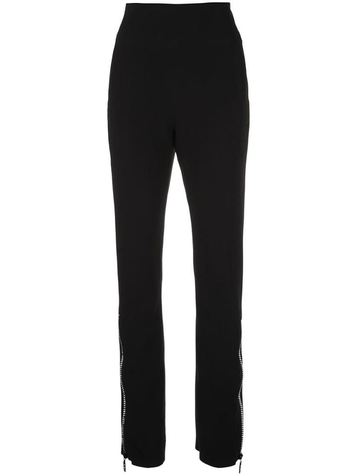 David Koma Zipped Hem Trousers - Black