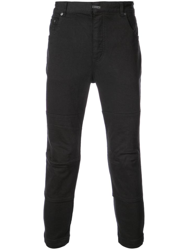 The Viridi-anne Cropped Panel Trousers - Black