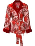 F.r.s For Restless Sleepers Floral Tie Waist Blouse - Red