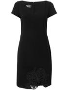 Boutique Moschino Embroidered Hem Dress - Black